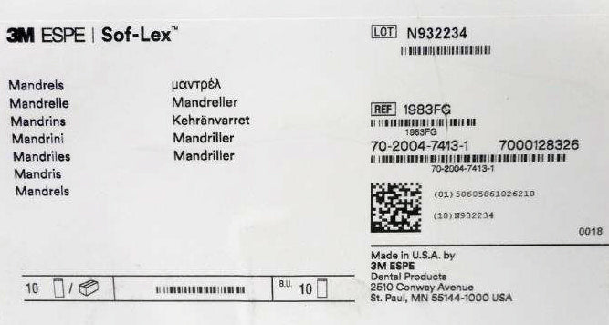 3M ESPE 1983RA Sof-Lex Pop-On Dental Mandrels RA Right Angle 3/Pk 3M ESPE 1983RA Sof-Lex Pop-On Dental Mandrels RA Right Angle 3/Pk